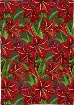  Virtuves dvielis Skona Ting Poinsettia, sarkana krās./zaļa krās., 70 cm x 50 cm