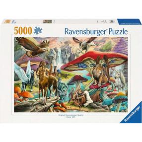 Dėlionė Ravensburger Mushrooms & Myths, 101 cm x 153 cm, 5000 vnt., įvairių spalvų