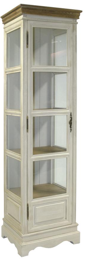 Vitrina Home4you Samira 1372, ruda/balta, 49 cm x 39 cm x 178 cm