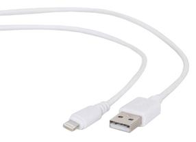 Vads Gembird, USB 2.0 Type A/Apple Lightning, balta krās.