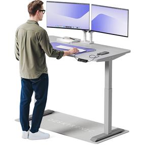 Datorgalds regulējams augstums Desktronic HomeOne, 140 cm x 70 cm, 72 - 119 cm, pelēka krās.
