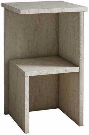 Naktinis staliukas Kalune Design Roisin 382NRC1818, travertine sp., 50 cm x 29.6 cm x 29.6 cm