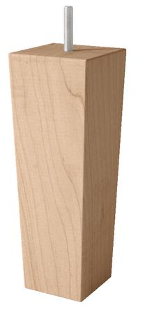 Baldų kojelė Sleepwell Square Legs, 6.5 cm x 6.5 cm, 18 cm, šviesiai ruda sp., 4 vnt.
