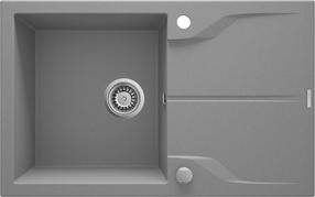 Virtuves izlietne Deante Andante Flush, granīts, 78 cm x 49 cm x 18 cm, pelēka krās.