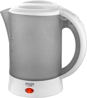 Elektrinis virdulys Adler AD 1268, 0.6 l, balta sp./pilka sp.