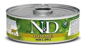 Влажный корм для кошек Farmina N&D Prime Wild Boar & Apple, мясо кабана/яблоко, 0.07 кг