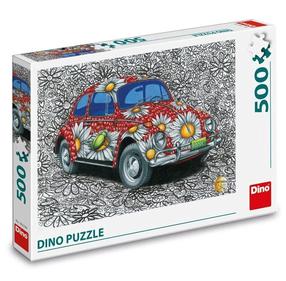 Пазл Dino Painted VW Beetle, 33 см x 47 см, 500 шт., многоцветный