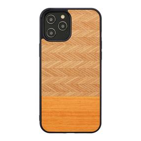 Telefona vāciņš Man&Wood Herringbone Arancia, melna krās./daudzkrāsaina, Apple