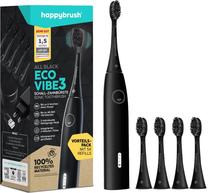 Elektrinis dantų šepetėlis Happybrush All BlackEco Vibe 3, juoda sp.