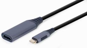 Vads Gembird USB Type-C to HDMI A-USB3C-HDMI-01 USB Type-C, HDMI, 0.15 m, melna krās./pelēka krās.