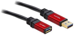 Vads Delock USB-A - USB-A USB 3.0 A male, USB 3.0 A female, 2 m, melna krās.