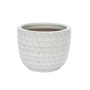 Puķu pods Domoletti GG.6692.023, keramika/māls, Ø 23 cm, balta krās.