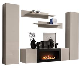 Svetainės baldų komplektas ASM Fly M1, vidaus, smėlio