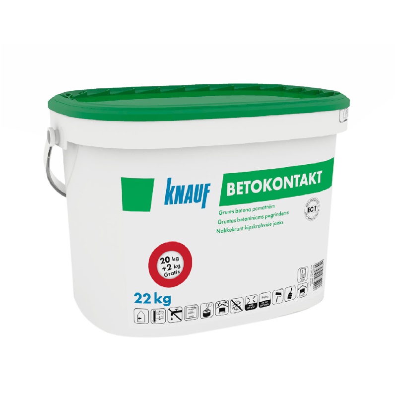 Krunt tavaline ehitus- Knauf Betokontakt, roosakaspunane, 22 kg