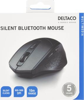 Bezvadu datora pele Deltaco MS-901, bluetooth, melna krās.