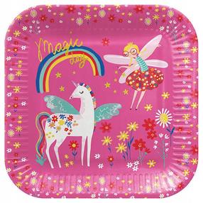 Одноразовая тарелка Paw Decor Collection Fairy Unicorn, Ø 23 см, 8 шт.
