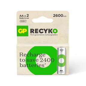 Uzlādējamās baterijas GP, AA, 2600 mAh, 2 gab.