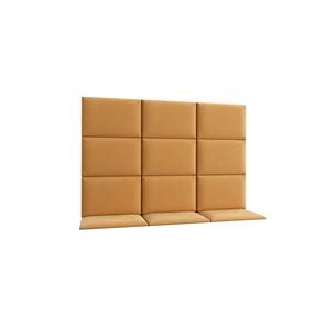Декоративные панели для стен из текстиля Quadratta, 120 см x 180 см, 3.5 см, желтый цв., 12 шт.