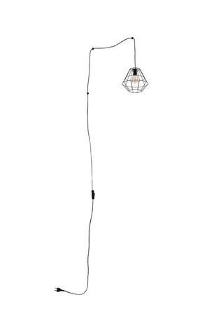Valgusti rippuv TK Lighting Diamond 2202, E27, 1 x 60 W, must v. / must v.