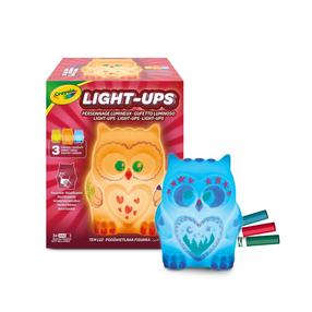 Šviečianti pelėda Light-ups, kūrybos rinkinys Crayola, įvairių spalvų