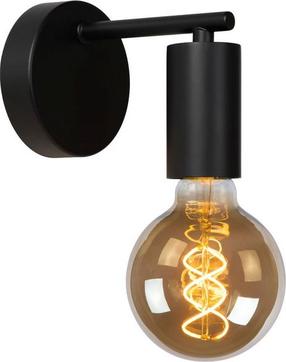 Lampa sienas Lucide Leanne 21221/01/30, E27, 1 x 40 W, bez abažūra / melna krās.