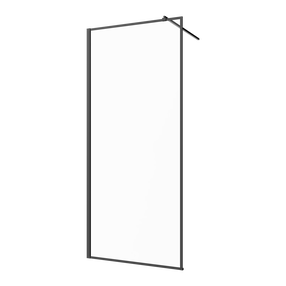 Dušisein Invena AK-32-198-S, 90 cm x 200 cm, must v./läbipaistev