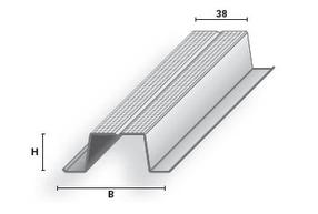 Karkass Profiline MP27, tsingitud teras, 3000 mm x 38 mm x 27 mm