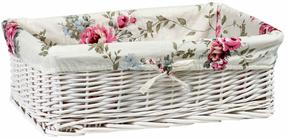 Krepšelis Home4you Max 61087, audinys/gluosnis, 48 cm x 34 cm, (spalva/dizainas parenkami atsitiktine tvarka)
