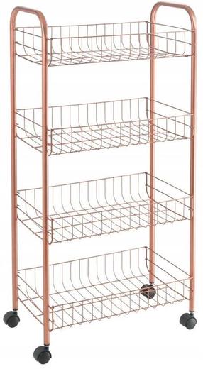 4-ių pakopų vežimėlis ant ratų Metaltex Ascona Cooper, 23 cm x 84 cm x 41 cm, vario sp.