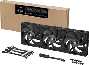 Ventiliatorius korpusui Asus ProArt PF120 Czarny 3-pack, 120 mm x 120 mm
