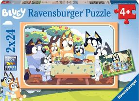 Dėlionė 2in1 Ravensburger Bluey Lets Do This 10105711, 18 cm x 26 cm, 48 vnt., įvairių spalvų