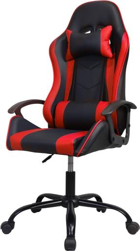 Darbo kėdė Happygame 6911, 59 x 47 x 116 - 126 cm, juoda sp./raudona sp.
