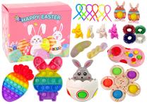 Sensorinis spaudomas žaislas, rinkinys Happy Easter, įvairių spalvų