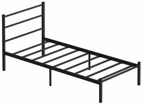 Lova viengulė Kalune Design Basic, 90 x 200 cm, juoda sp., be čiužinio, su grotelėmis