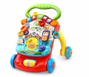 Vaikiškas stumdukas - vaikštynė VTech First Steps, EN, įvairių spalvų