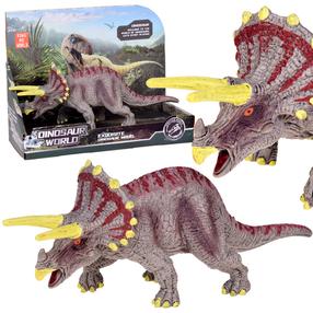 Rotaļlietu figūriņa, dinozaurs Dinosaur World Triceratops, 20 cm, pelēka krās.