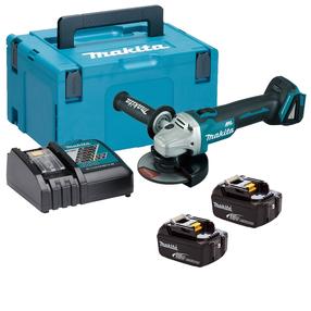 Bezvadu leņķa slīpmašīna Makita DGA506RTJ, 18 V