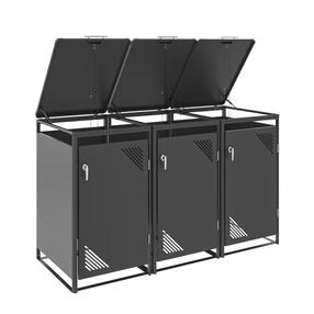 Lauko konteinerių stoginė Hatis MBB03-3A, 240 l, antracito sp.