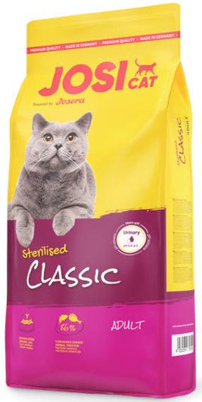 Sausā kaķu barība Josera Sterilised JosiCat Classic Fish Dry Food, mājputnu gaļa, 10 kg
