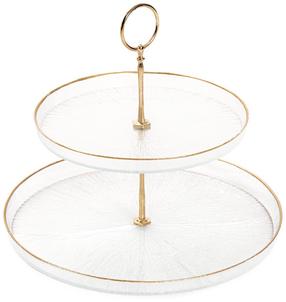 Servēšanas paplāte Homla Monze 217720, Ø 28 cm, Caurspīdīga krās./Zelta krās.