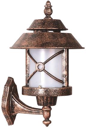 Āra sienas lampa Opviq BAP-68199-BKR-M1, 60W, E27, IP65, brūna krās., 30 cm x 40 cm