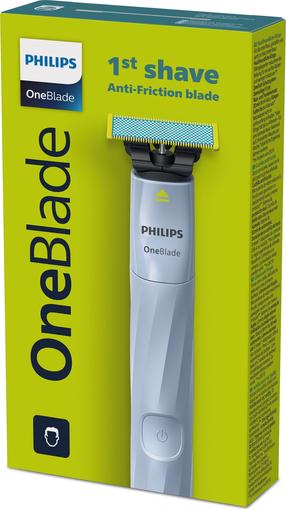 Bārdas skuveklis Philips OneBlade First Shave Qp1324/20, li-ion, gaiši zila krās.