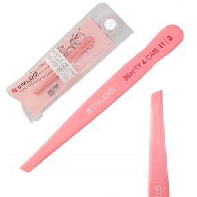 Kosmeetiline pintsett, kulmude jaoks Staleks Beauty & Care TBC-11/3, 9.5 cm, roosa v.