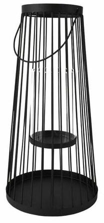 Žibintas Homla Verano, metalas, 40 cm, juoda sp.