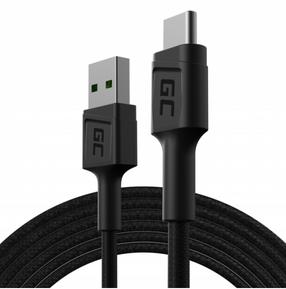 Laidas Green Cell KABGC19, USB/USB-C, 200 cm, juoda sp.