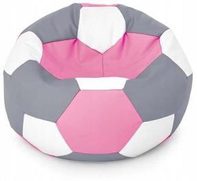 Prekė su pažeista pakuote. Sėdmaišis Ball XXL, balta sp./rožinė sp./pilka sp.