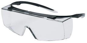 Aizsargbrilles Uvex Super f OTG 9130-305, caurspīdīga krās./melna krās., Universāls izmērs