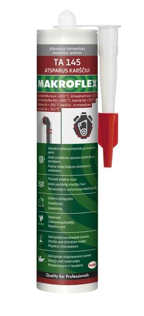 Герметик Makroflex TA 145 Thermo resistant, 300 мл, красный цв.