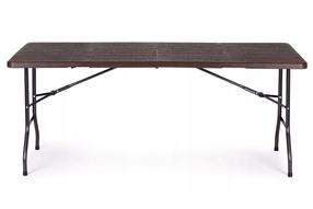 Kempinga galds ModernHome, tumši brūna krās., 74 cm x 179 cm x 74 cm