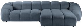 Kampinė sofa Micadoni Diana Bub15, mėlyna sp., dešininė, 334 x 182 cm x 72 cm